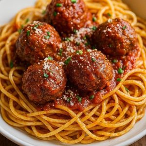 meat balls spaghetti